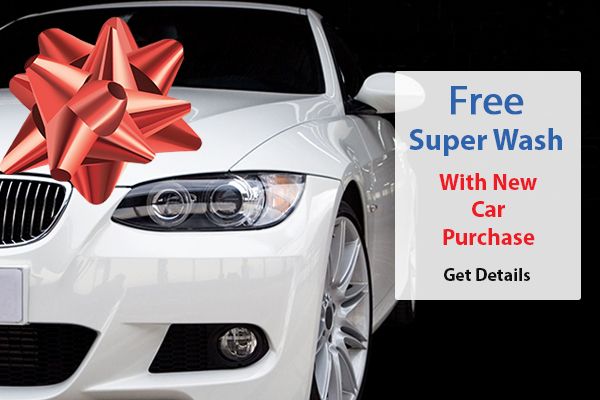 Free Super Wash when you buy a new or used vehicle