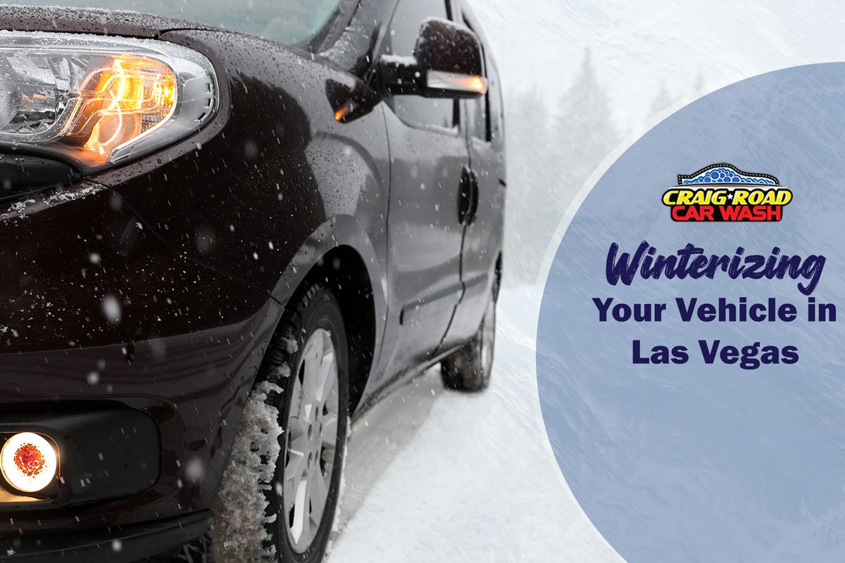 Car prepared for winter driving in Las Vegas